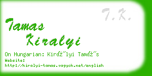 tamas kiralyi business card